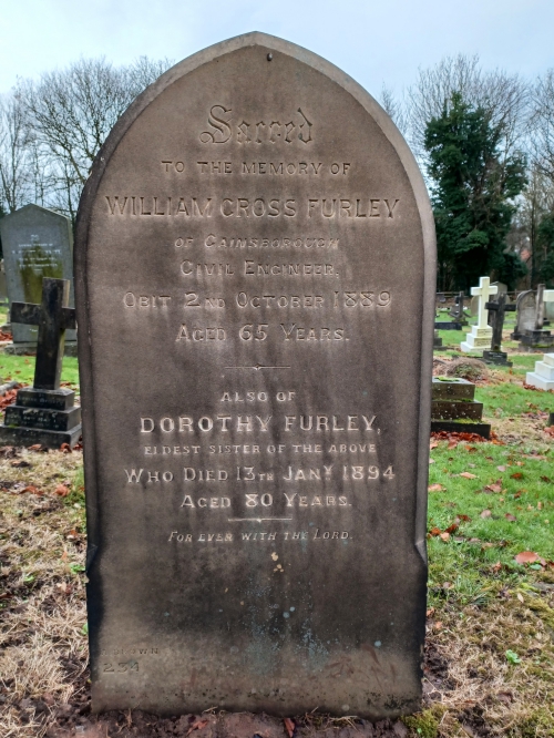 William Cross Furley's headstone before restoration